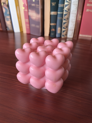 Decoración en Cera BUBBLE CORAZONES Rosa