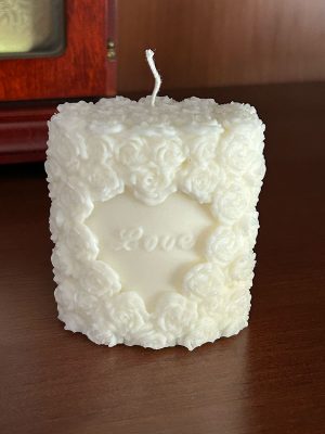 Vela de Cera de Soja MANOJO DE ROSAS LOVE